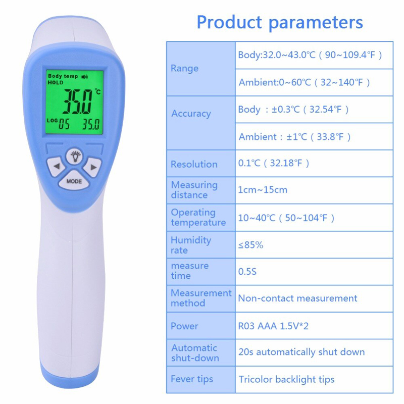 Đo Nhiệt Độ, Nhiệt Kế Điện Tử Hồng Ngoại Đa Năng, Đo Trán, Tai, Nách, Kết Quả Đo Nhanh, Độ Chính Xác Cao