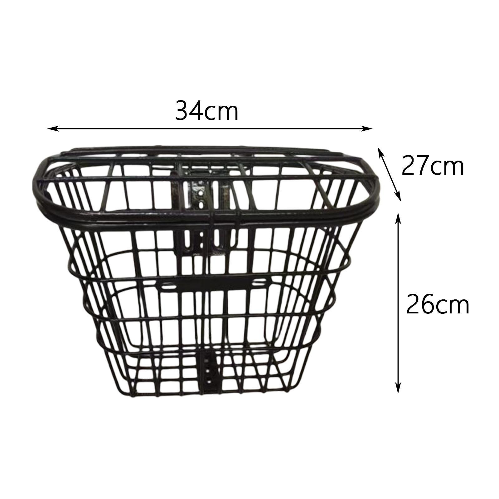 Metal Bike Basket Sturdy Heavy Duty Detachable Portable Basket for Folding Bikes