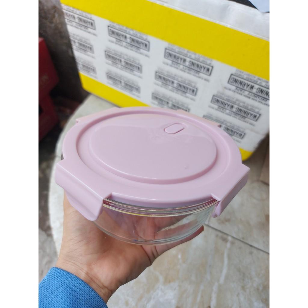 Hộp thủy tinh hình tròn đựng cơm, đồ ăn đa năng