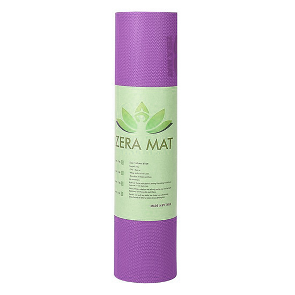 Thảm Tập Yoga Zera Mat 8mm 2 Lớp Màu Tím