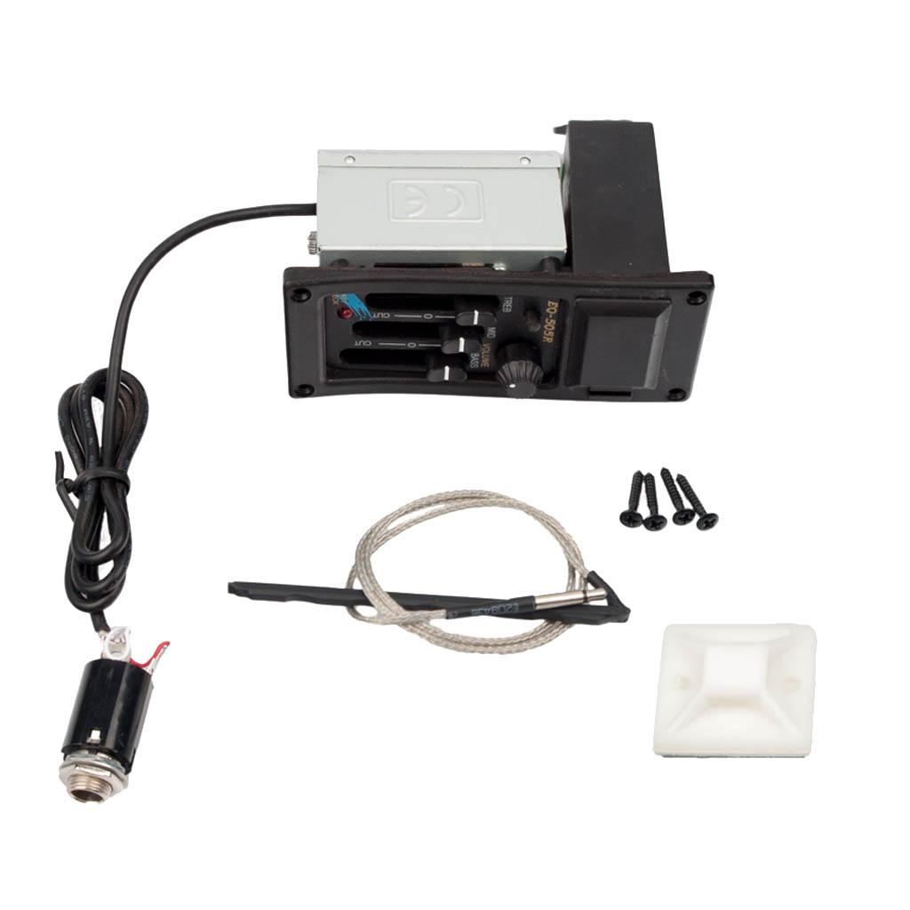 3 Band EQ Preamp Guitar Volume Control For Acoustic Pickup Parts