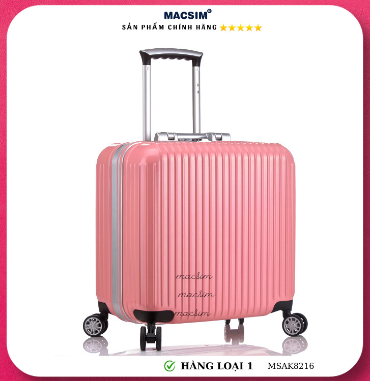 Vali cao cấp Macsim Aksen hàng loại 1 MSAK8216 cỡ 17 inch màu xanh, màu hồng, màu gold