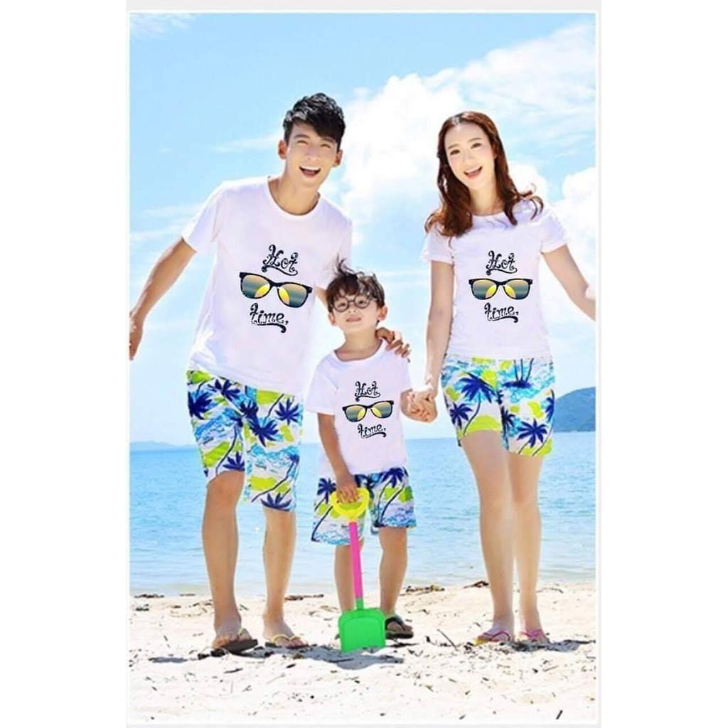 BỘ ÁO QUẦN ĐI BIỂN GIA ĐÌNH - TEAM CTY DU LỊCH HÈ GIÁ RẺ VÔ ĐỊCH