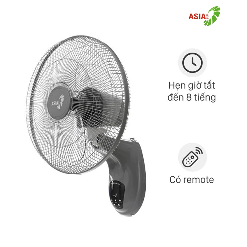 Quạt treo tường ASIA có REMOTE VY377 - Hàng chính hãng - Xanh Thiên Thanh