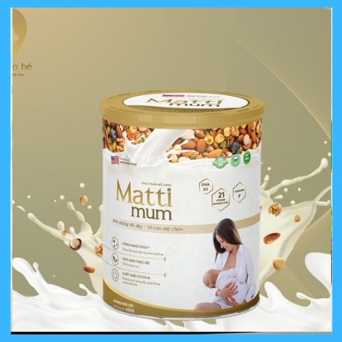 Sữa Hạt Lợi Sữa Matti Mum Giúp Mẹ Bầu Sau Sinh Nhanh Có Sữa, Hỗ Trợ Tình Trạng Thiếu Sữa, Tắc Tia Sữa Hay Sữa Bị Loãng (650g)