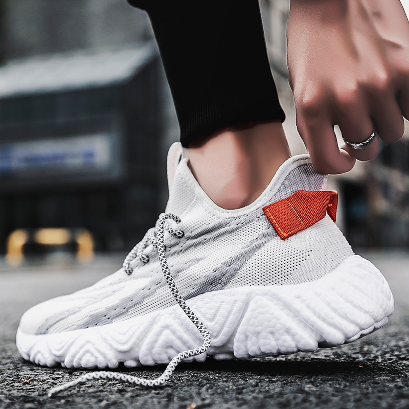 Giày Thể Thao Nam GEMI- Giày Sneaker Màu Trắng - Đen, Giày Thể Thao Ôm Chân, Thoáng Mát - G5175