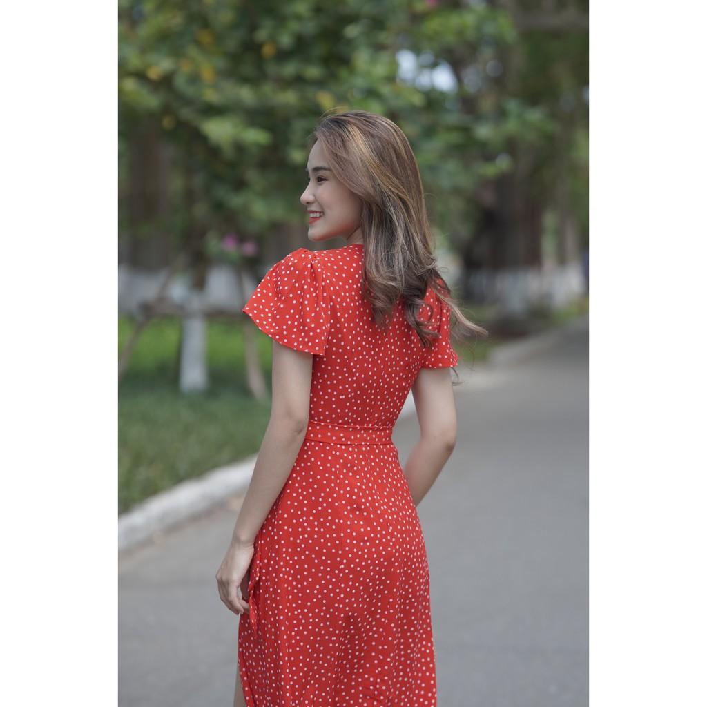 Váy chấm bi nhỏ xẻ tà LaLaLand Dress