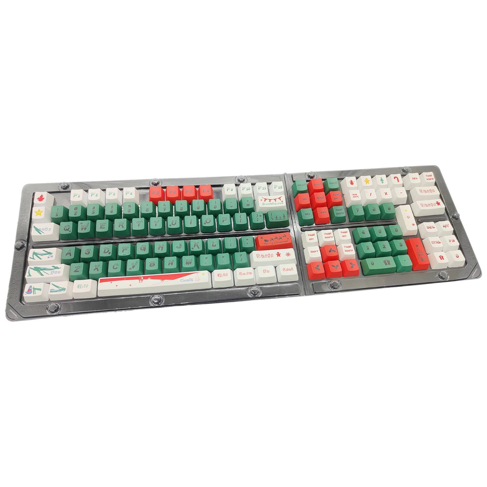 123 Keys PBT  Christmas Theme Waterproof for 61 64 68 87 96 98 108