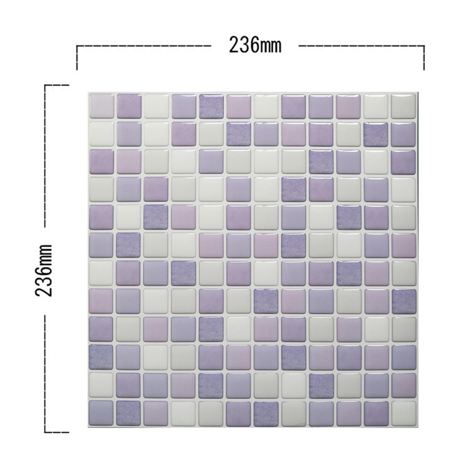Wall Tile Sticker Waterproof Wallpaper for Home Bathroom Kitchen Decor