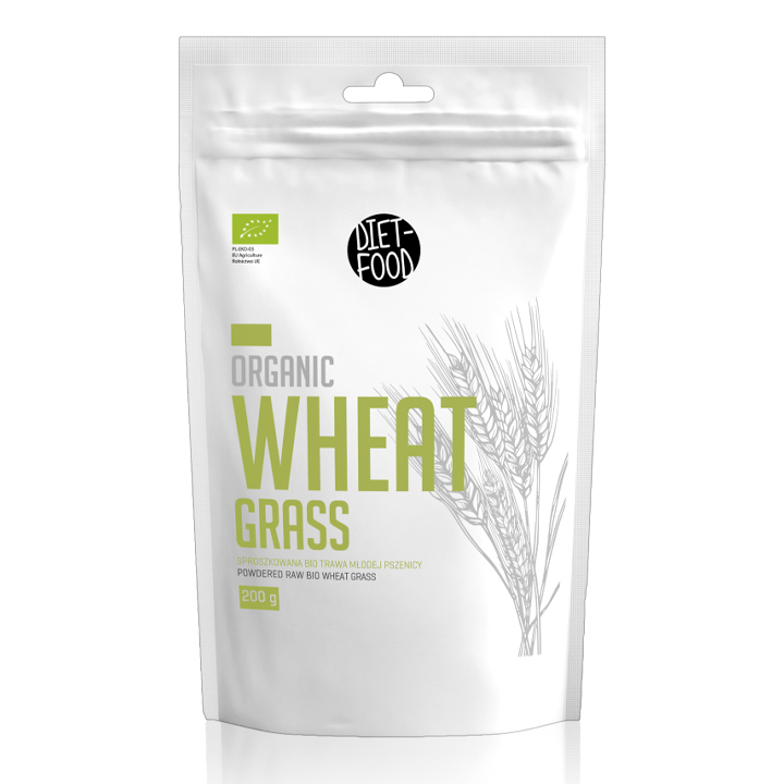 Bột cỏ lúa mì non hữu cơ 200g Diet Food Organic Wheat Grass Powder