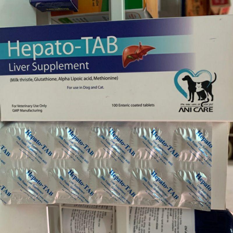 Hepato -TAB - 1 vỉ giải độc gan cho chó mèo