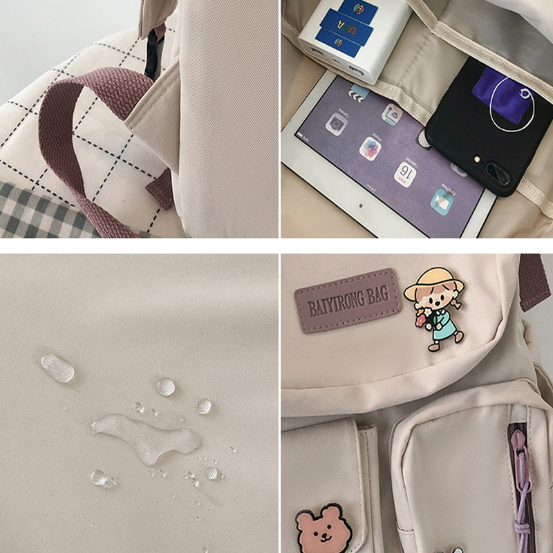 Balo nữ ulzzang phong cách Hàn Quốc nhiều ngăn style dễ thương - BL146