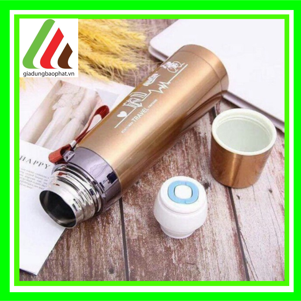 Bình giữ nhiệt kangyong 750ml inox 2 lớp chân không cách nhiệt màu sắc trơn sáng sang trọng tiện lợi