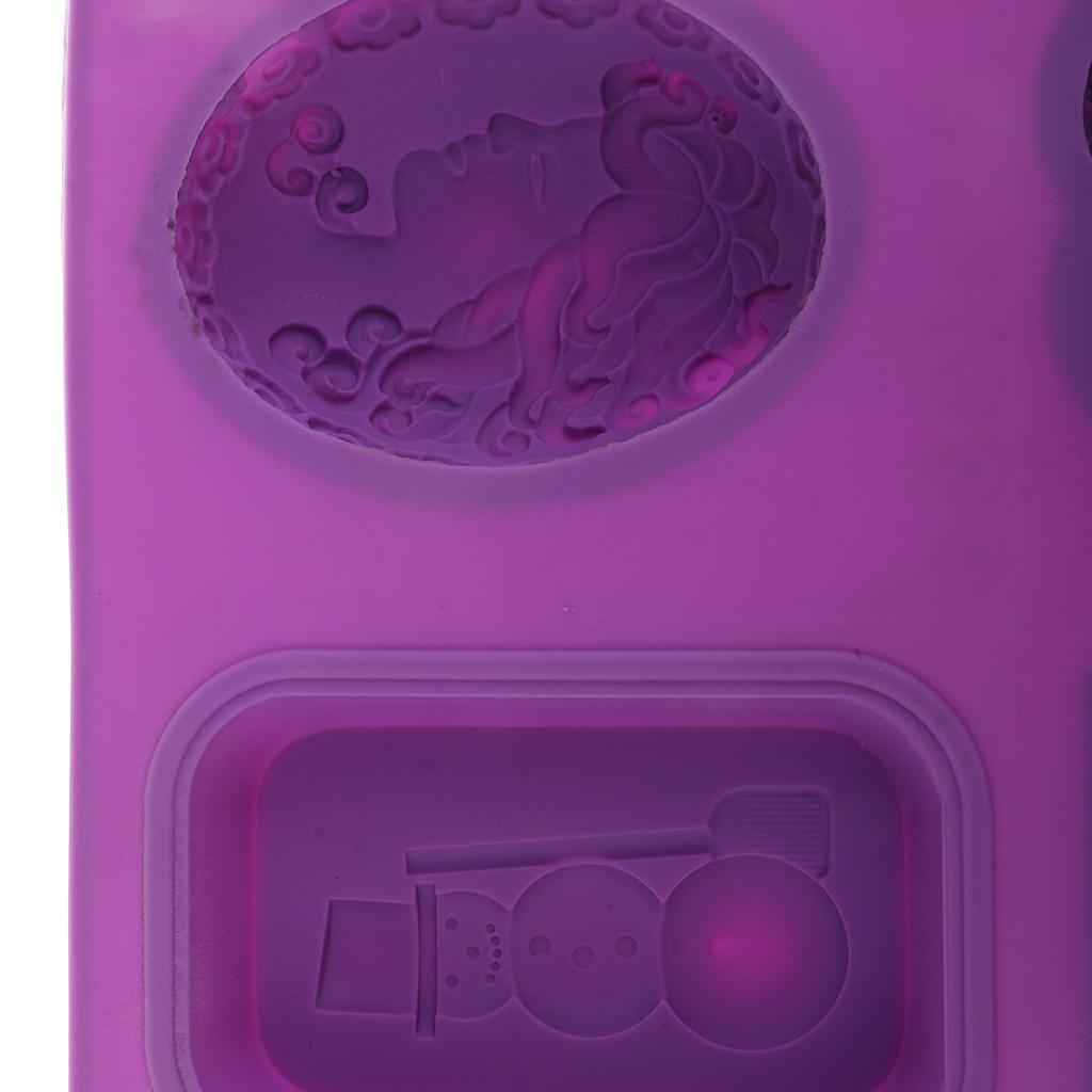 Square Rectangle Oval Heart Shapes Fondant Silicone Mold for Sugarcraft, Cake Decoration, Chocolate, Baking Mold, Sugarpaste, Soap Making, Icing Tray