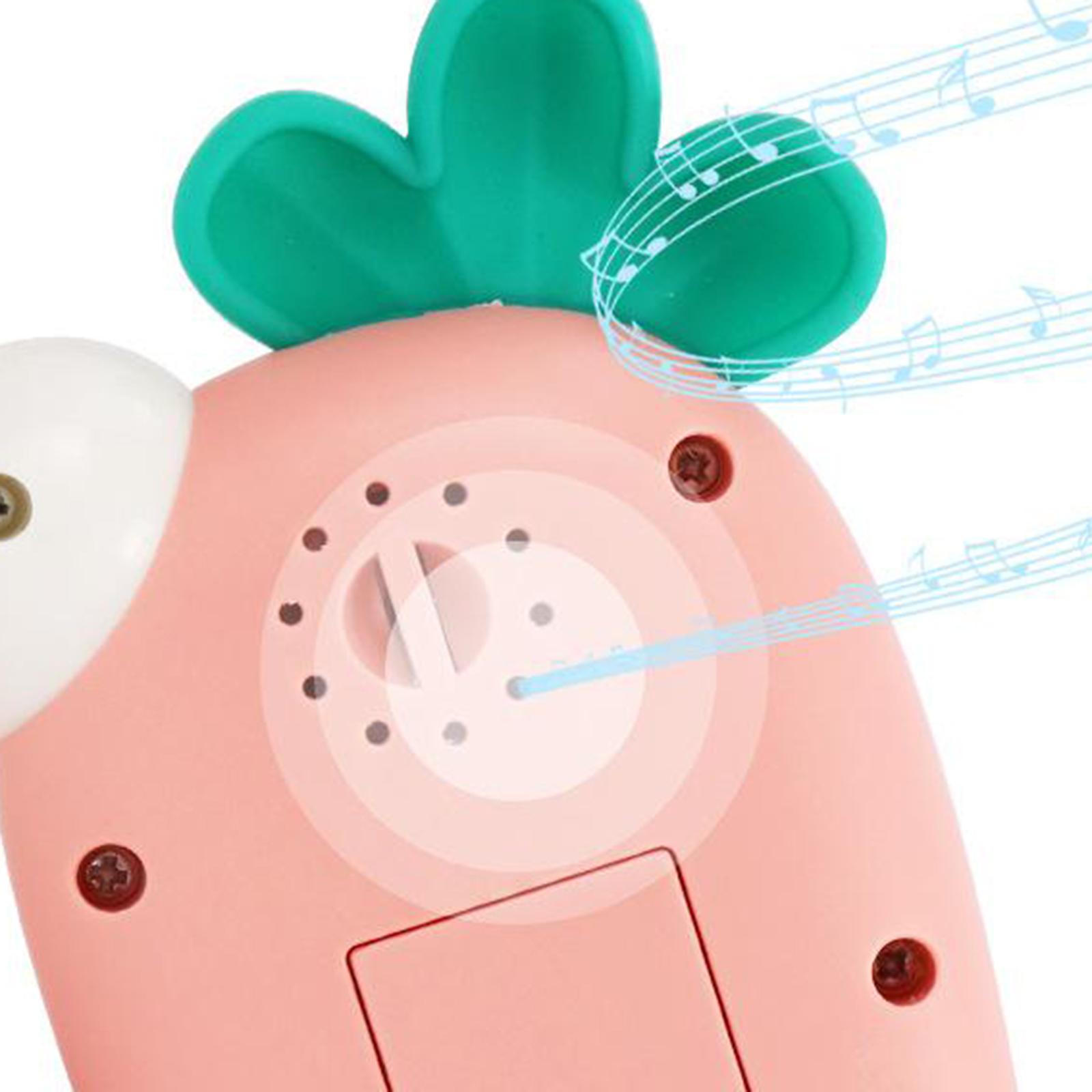 Baby Cell Phone Toy for Learning Early Education Telephone with Silicone Teether Cover Music Lights Help Learn Basic Knowledge for 0-7 Year Old Kids