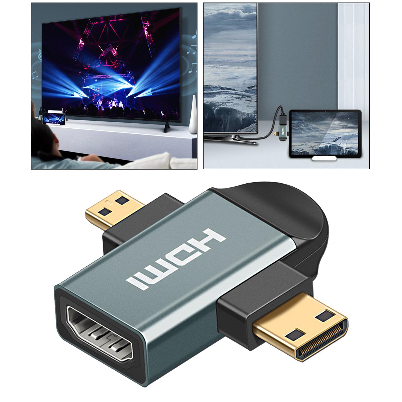 Micro HDMI Male to Female HDMI Adapter 2K HD Connector Cable Converter