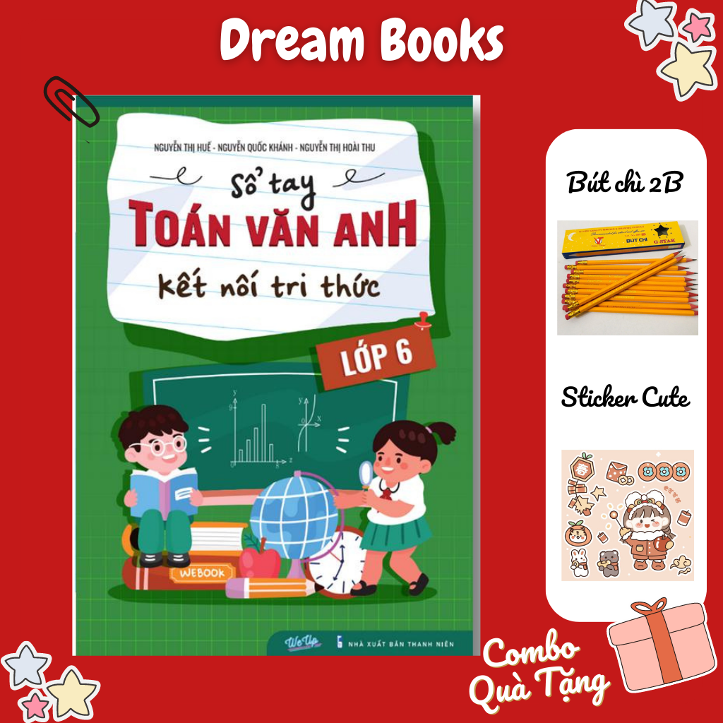 Sách- Sổ Tay Toán Văn Anh Kết Nối Tri Thức Lớp 6- Theo chuẩn chương trình Bộ GD