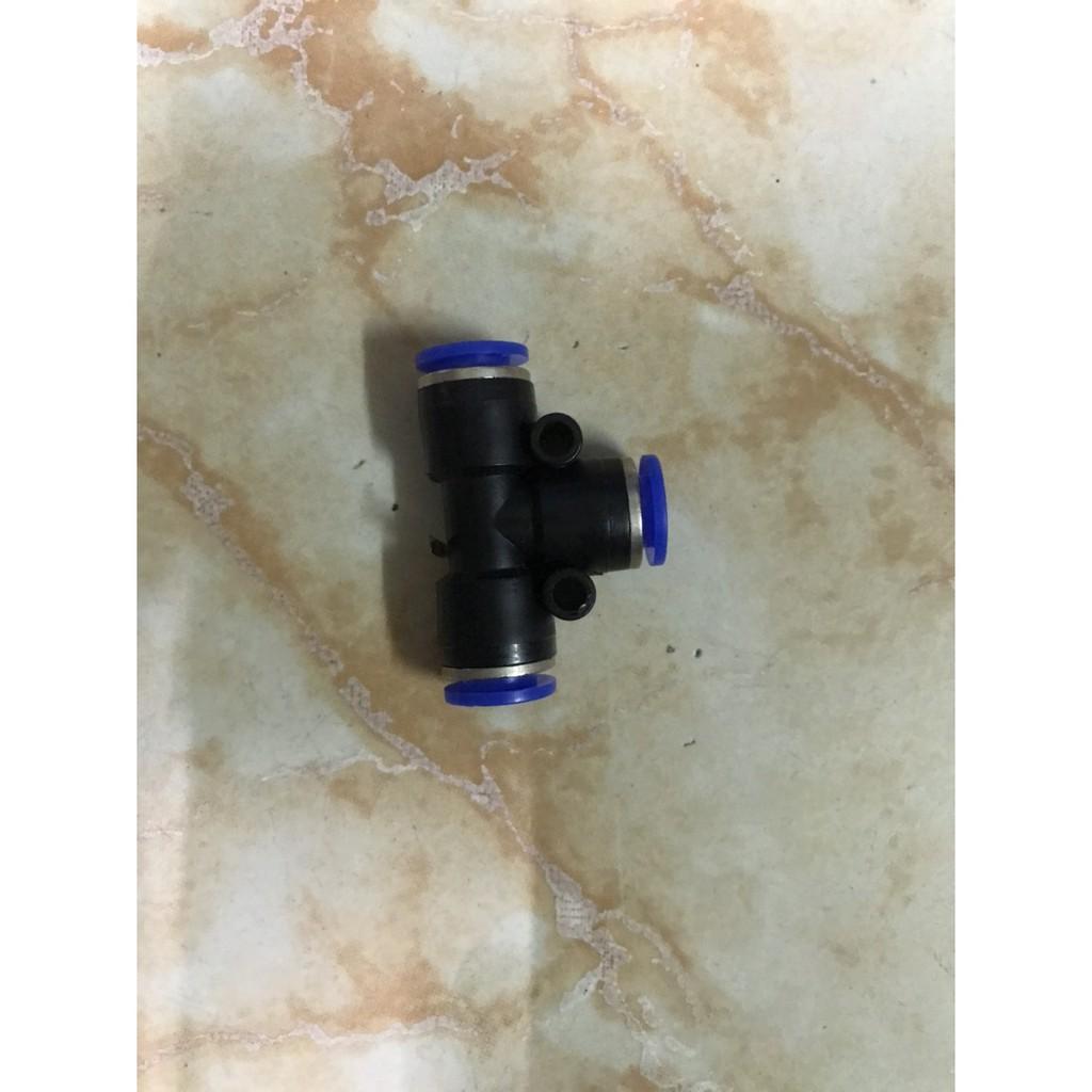 TÊ NỐI NHANH ỐNG PHUN SƯƠNG 8MM, NỐI HƠI NHANH CHỮ T