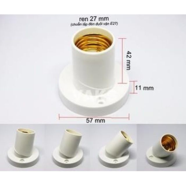 COMBO 2 BỘ ĐUÔI ĐÈN E27 BẮT TƯỜNG 2 CHẾ ĐỘ XOAY CHUYỂN DỄ DÀNG