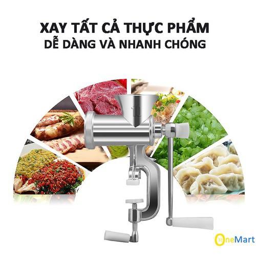 Máy xay thịt bằng tay lớn 12 chất liệu nhôm cao cấp