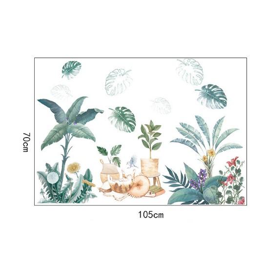 Decal trang trí tường - Họa Tiết Hoa Lá Cổ Điển cá tính mới