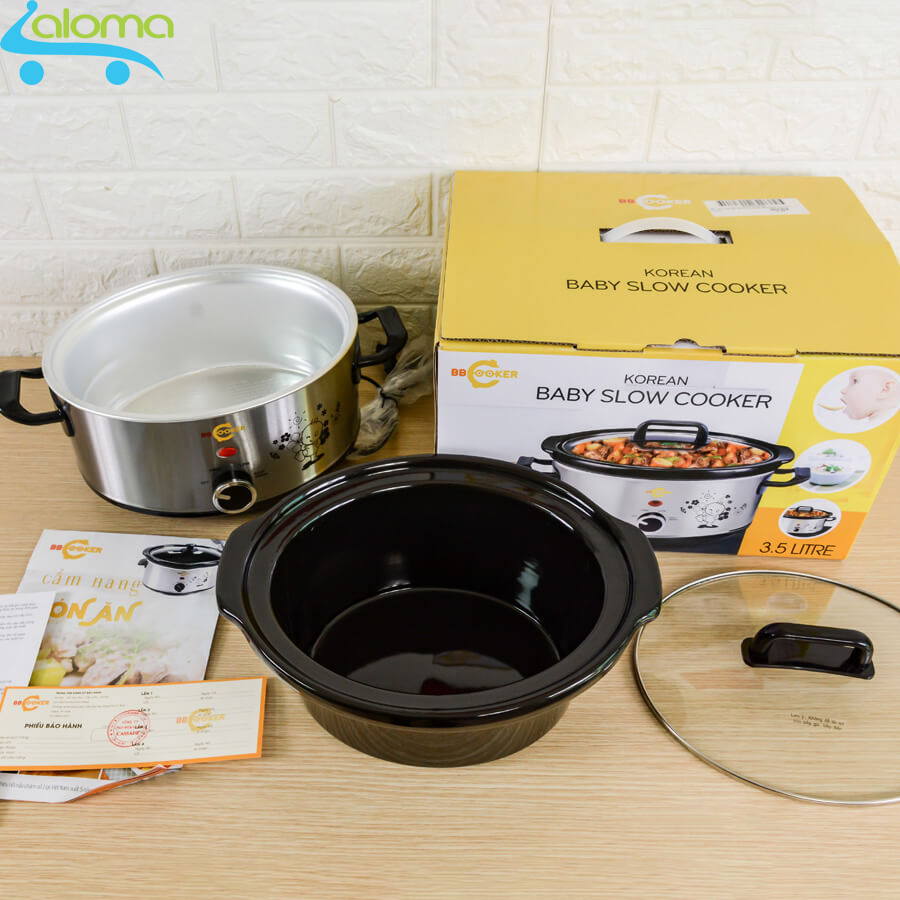 Nồi nấu chậm hầm kho nấu cháo dinh dưỡng 3.5 lít BBcooker BS35 - Tặng bộ thìa đũa