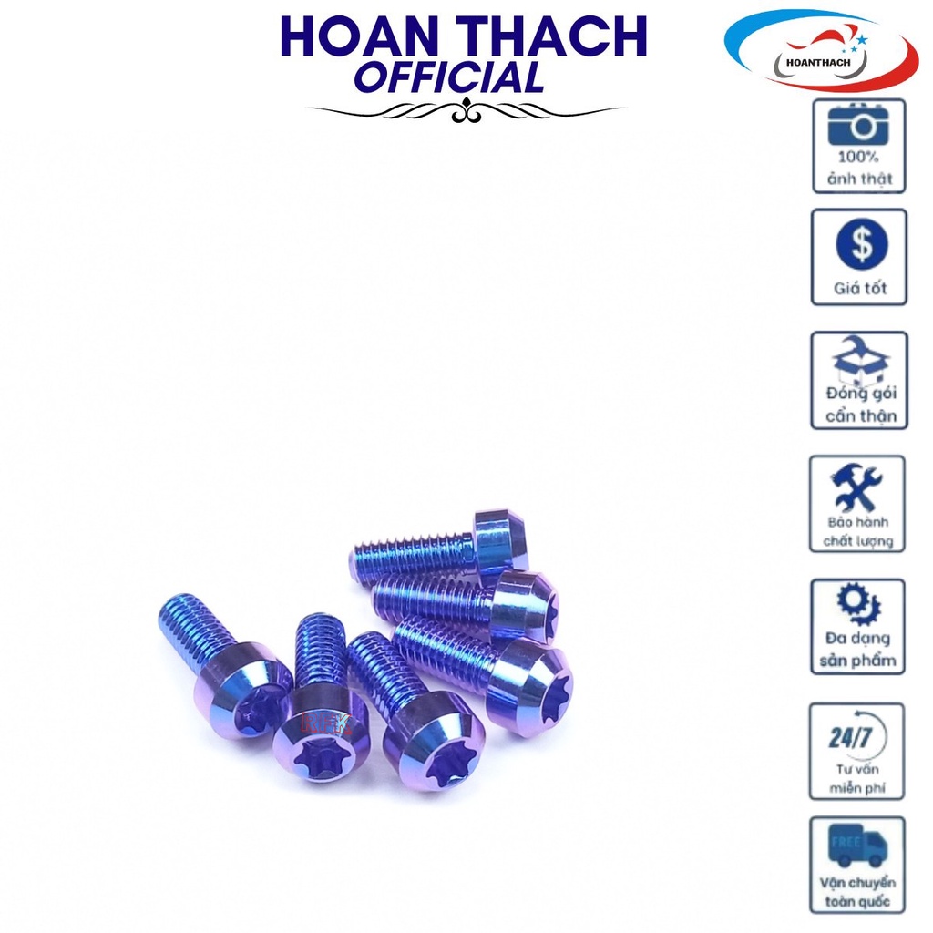 Ốc Gr5 Titan 6L15 Trụ Tím dùng cho nhiều dòng xe SP010498 (giá 1 con)