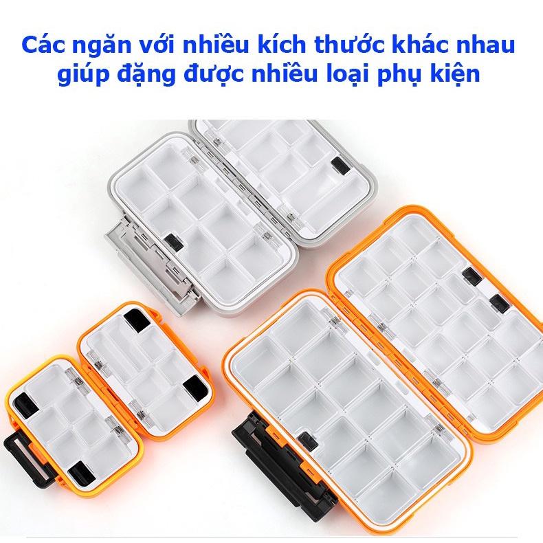 Hộp đựng phụ kiện câu đơn đài.Đựng lưỡi câu,HPK-56