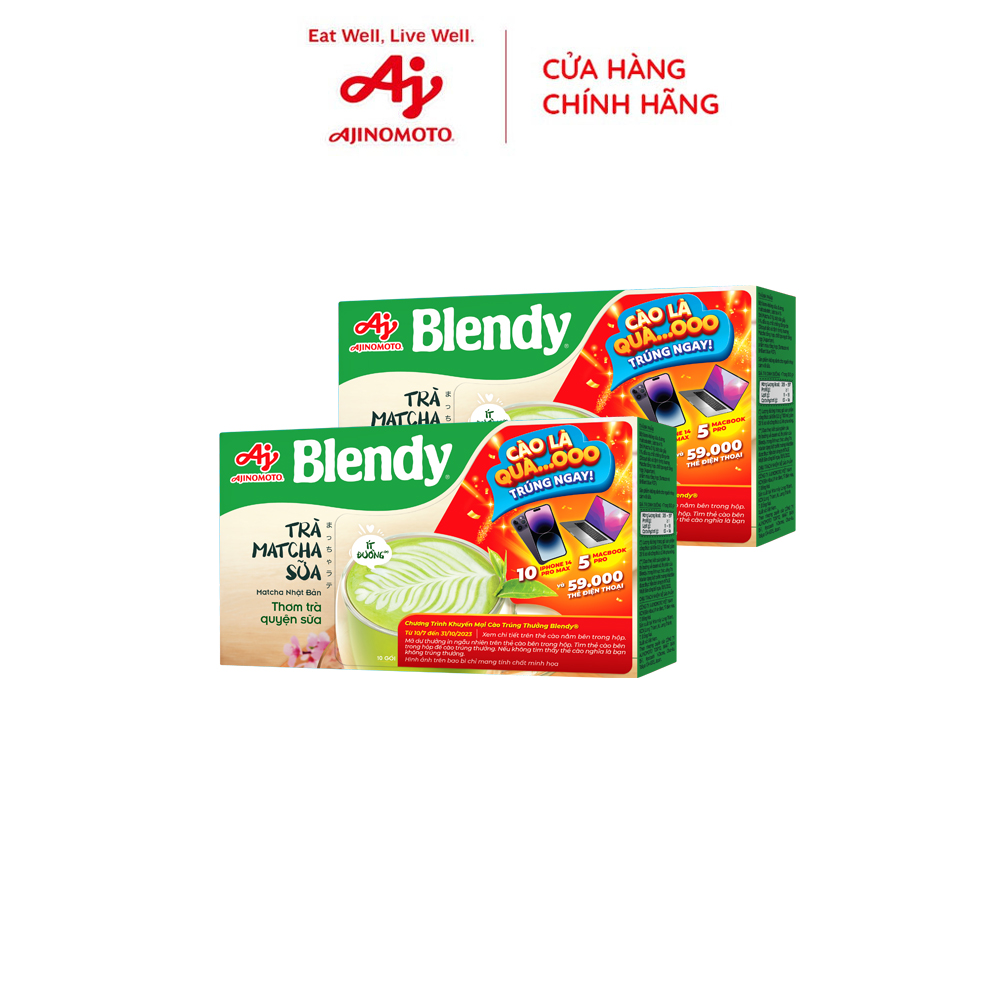 [BAO BÌ TRÚNG THƯỞNG] Combo 2 Trà matcha sữa Blendy 160g