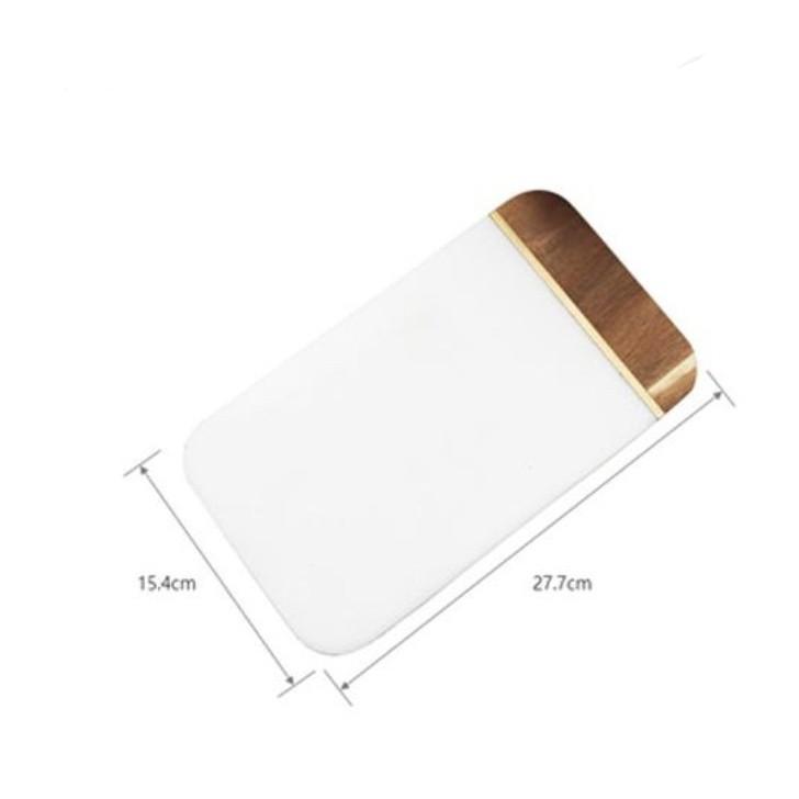 Khay thực phẩm kiêm thớt nấu ăn 2 trong 1 gỗ đá CHOPPING BOARD MARBLE DELUXE - AsiaMart