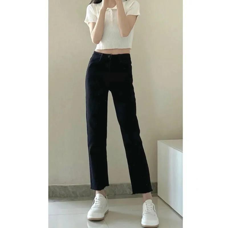 QUẦN JEAN ĐEN TRƠN ỐNG ĐỨNG BASIC CÁ TÍNH