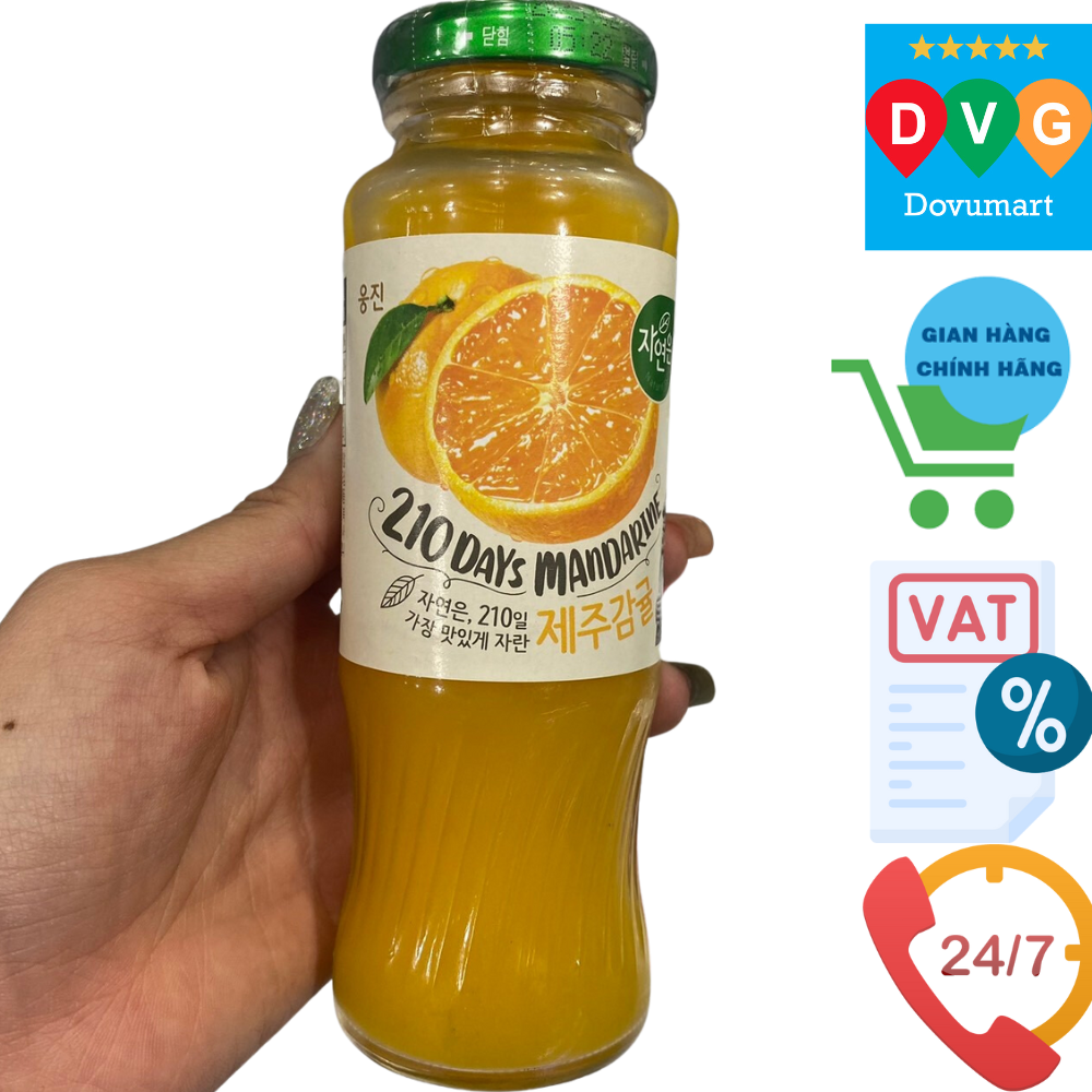 Nước Quýt Woongjin Hàn Quốc Chai 180ML / 웅진) 자연은 제주감귤 180ML