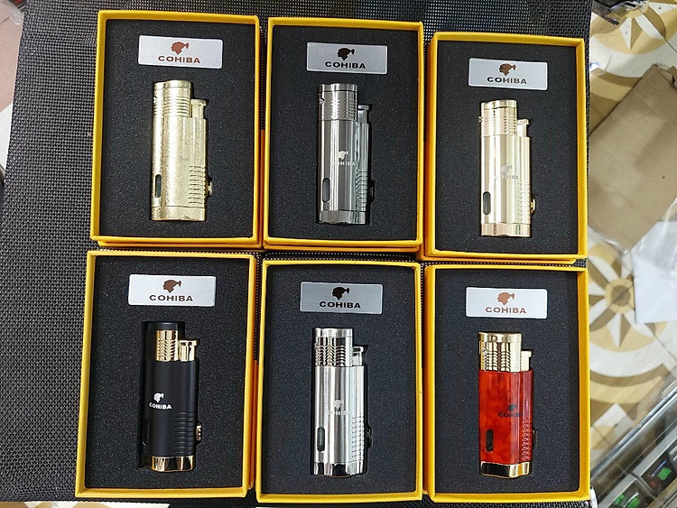 Vỏ Hột Quẹt Bật Lửa Khò 3 Tia Kèm Đục COB-360 Thiết Kế Nhỏ Gọn Tiện Lợi Lửa Khò Mạnh Mẽ - Dùng Gas Cao Cấp (KHÔNG XĂNG KHÔNG GAS)