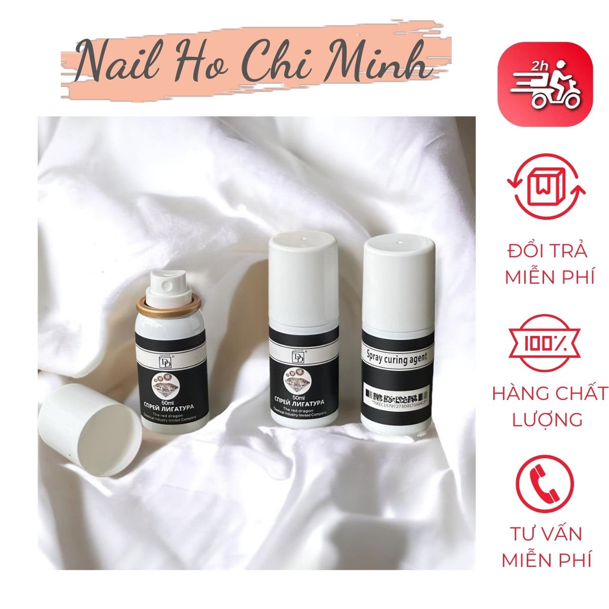 [Sản phẩm mới]Chai xịt sáng đá và khô keo dung tích 50ml