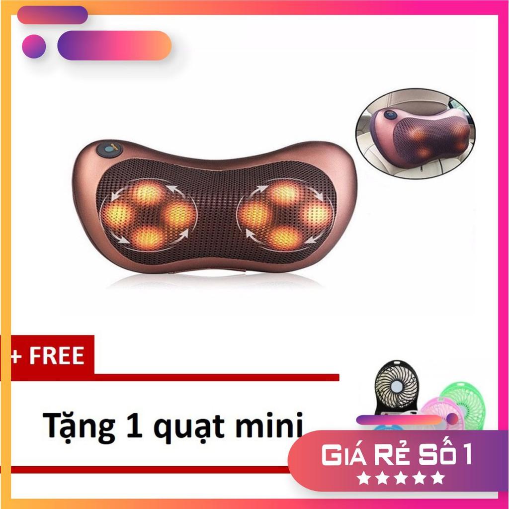 GỐI MASSAGE 8 BI + TẶNG KÈM QUẠT MINI 3 TỐC ĐỘ SIÊU MÁT