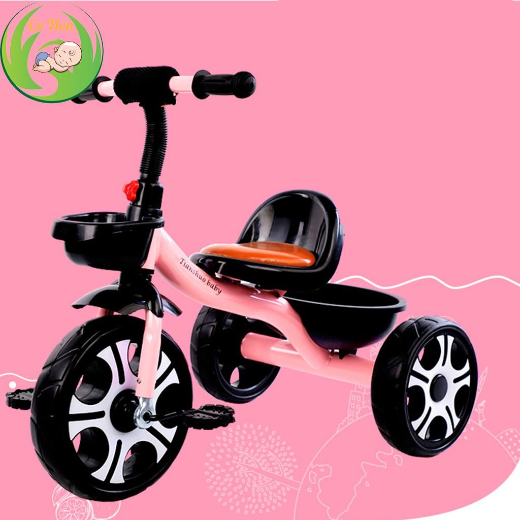 Xe đạp 3 bánh cho bé yên bọc da cao cấp