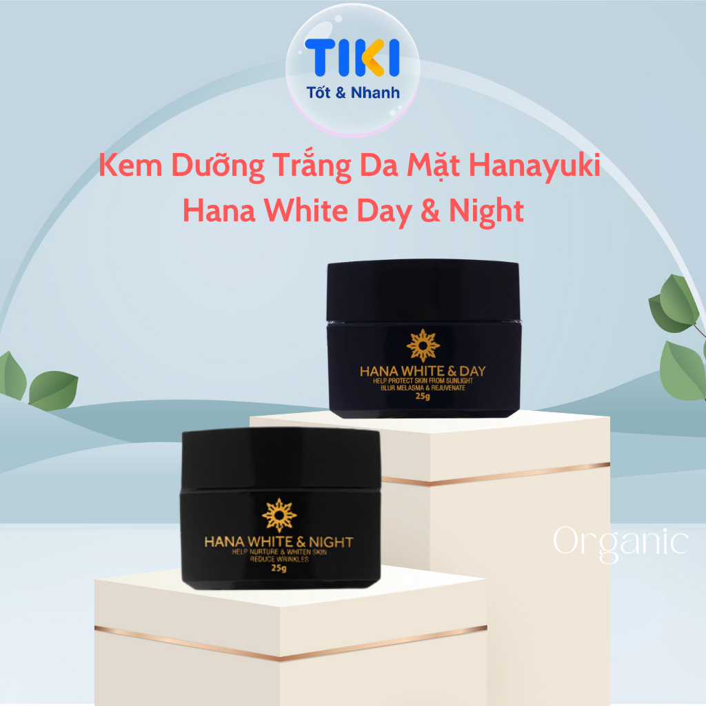Kem Hanayuki Dưỡng Ẩm Trắng Da Ngày Và Đêm Hanayuki White Day &Amp; Night Hanayuki Chính Hãng - Kem Ngày Đêm