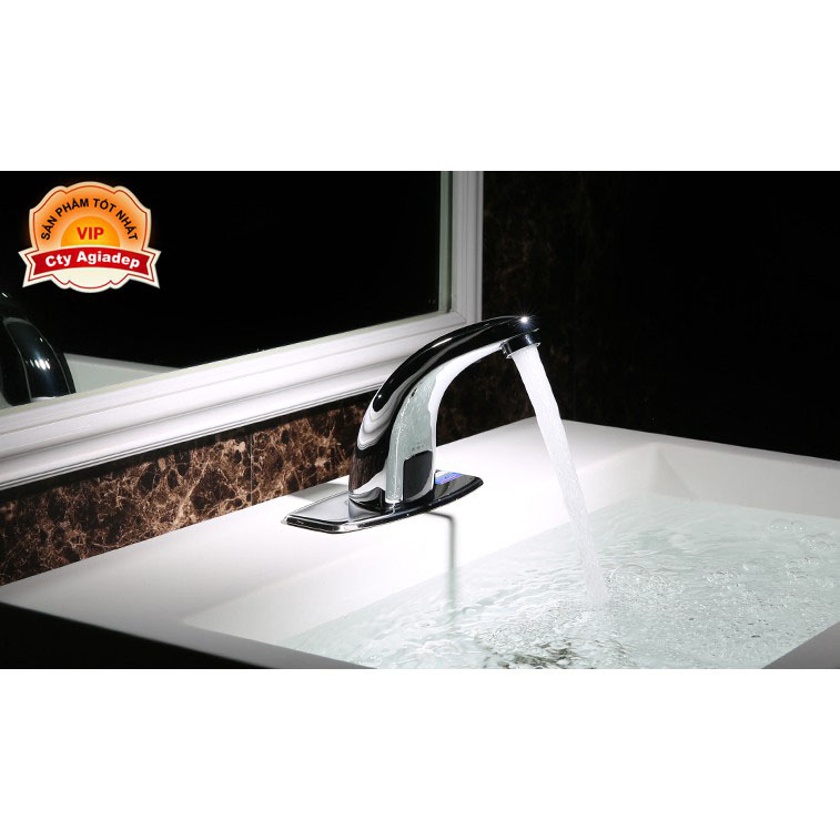 Vòi Lavabo cảm ứng tự động mở ngắt nước + 2 dây cấp - Cao cấp Intehasa Hàn Quốc
