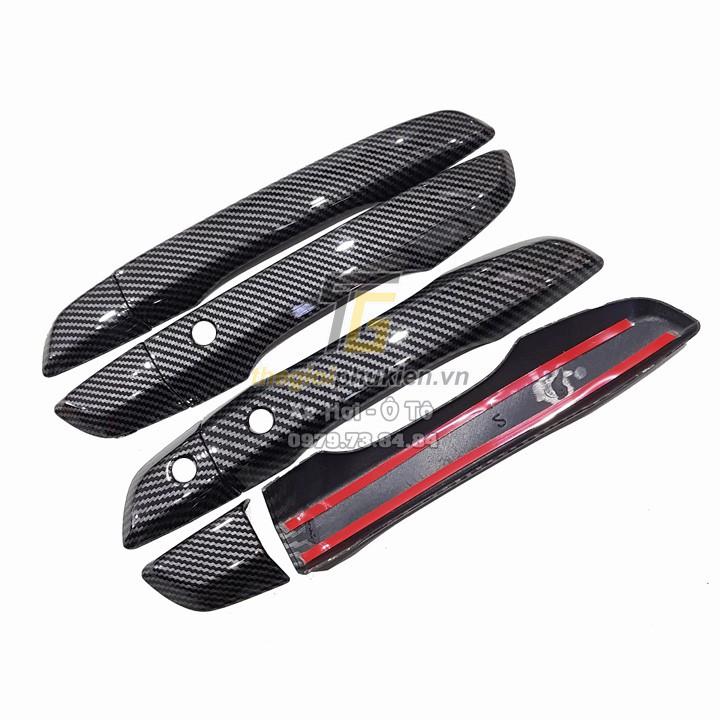 Bộ ốp tay nắm cửa, hõm cửa xe Honda Civic 2016-2020 vân Carbon