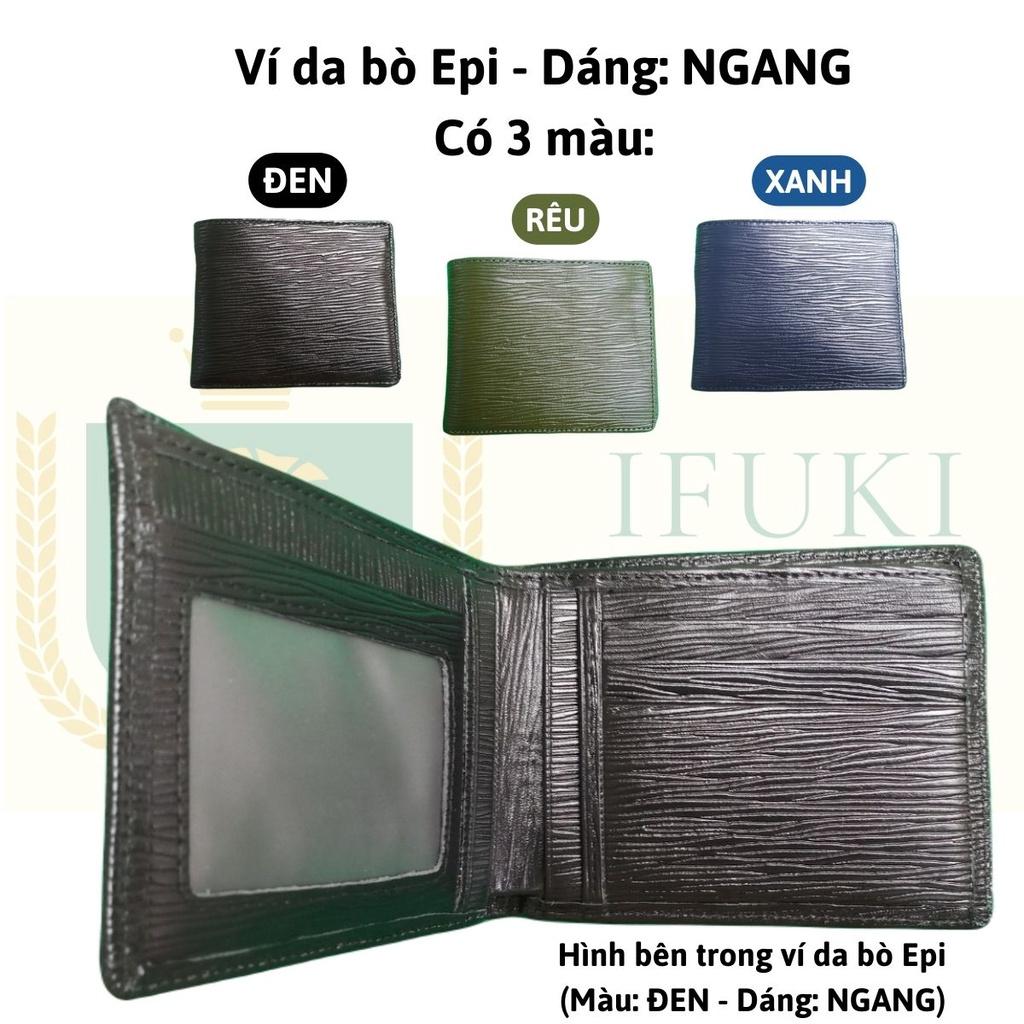 Ví nam da bò làm từ da Epi thật , cao cấp , nhỏ gọn , đẹp , dùng đựng thẻ , đựng tiền - Gồm 2 kiểu dáng đứng và ngang