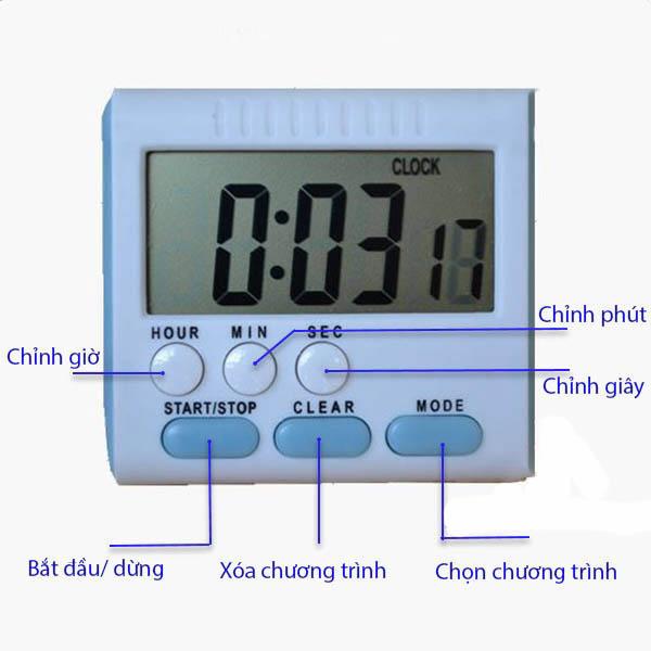 Đồng Hồ Đếm Ngược Điện Tử Hỗ Trợ Nấu Ăn, Học Tập Thí Nghiệm