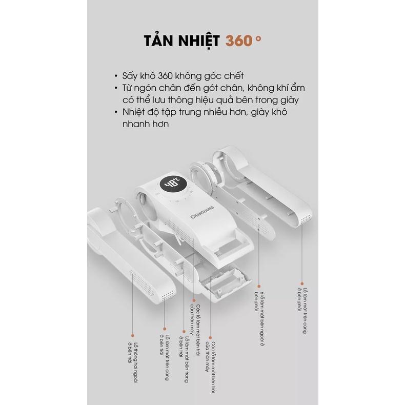 Máy sấy giày AUTODryer Breeze khử mùi UV, Hẹn Giờ có thể xếp gọn - EuroOutlet