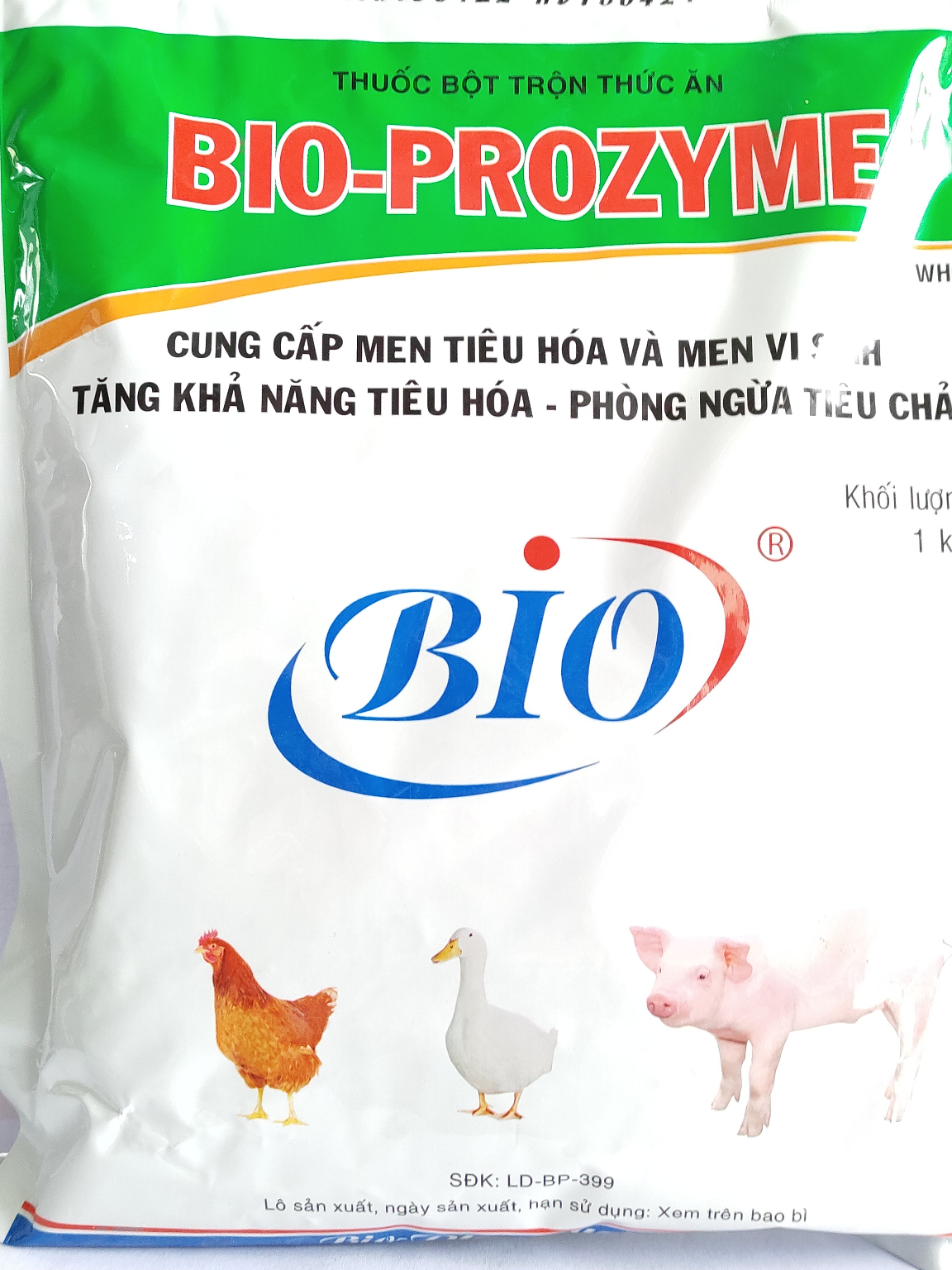 BIOPROZYME 1kg thuốc bột trộn thức ăn cung cấp men tiêu hoá và men vi sinh tăng khả năng tiêu hóa, phòng ngừa tiêu chảy