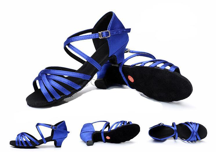 Giày khiêu vũ Latin cho cô gái giày trẻ em Salsa Phụ nữ giày nhảy Latin Giày nhảy nữ Color: Black check size Shoe Size: 9