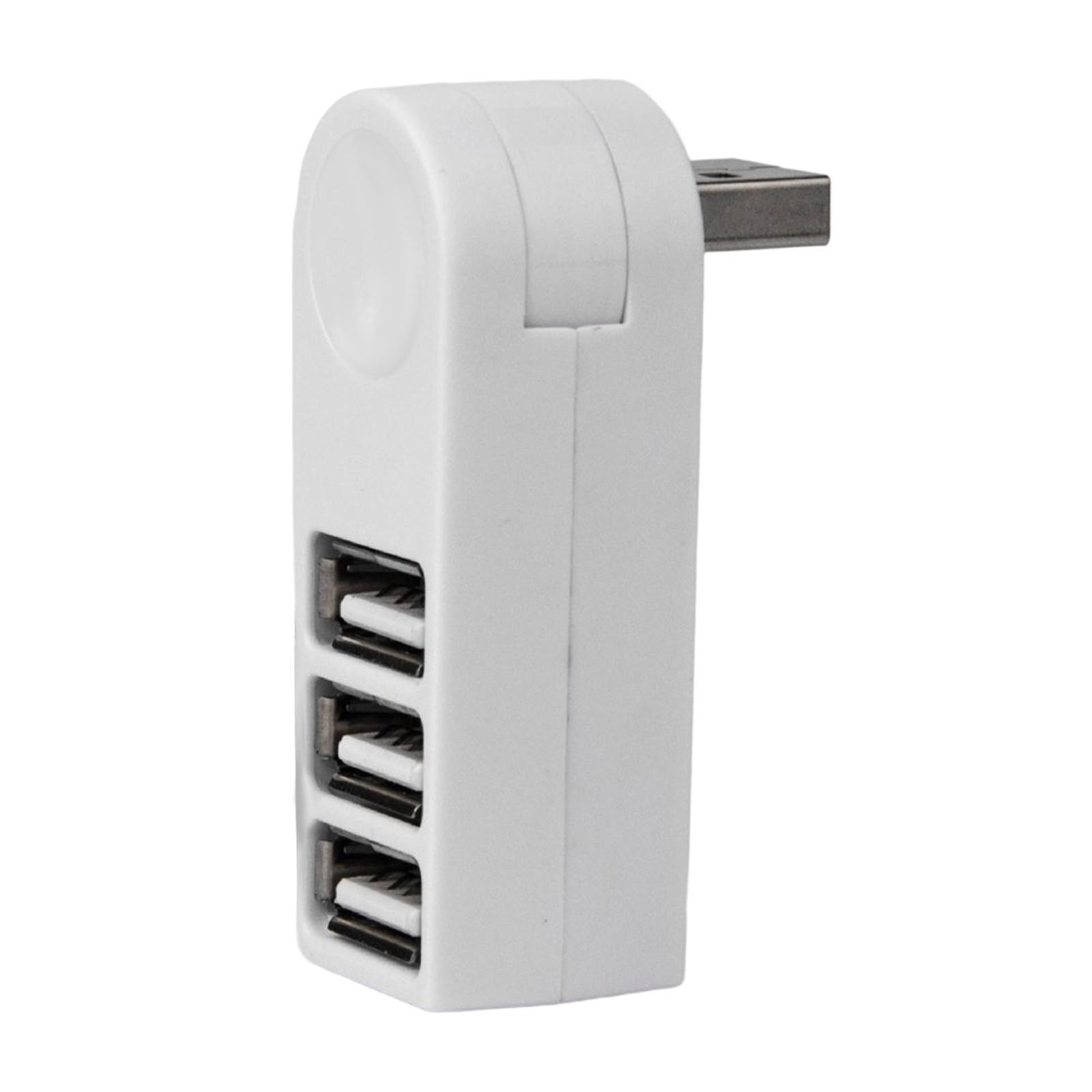 3 Port USB 2.0 Hub 270 Degree Rotatable USB Docking Station for PC Laptop Phones