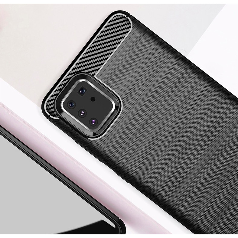 Ốp lưng chống sốc Vân Sợi Carbon cho Samsung Galaxy S10 Lite