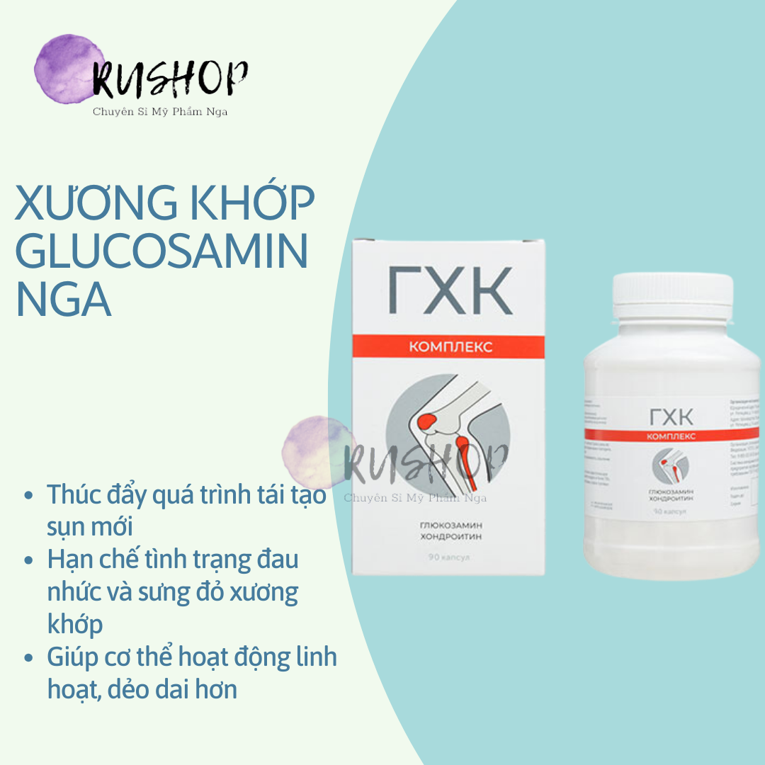 Sản phẩm Glucosamin Komplex Chondroitin Của Nga 90 viên