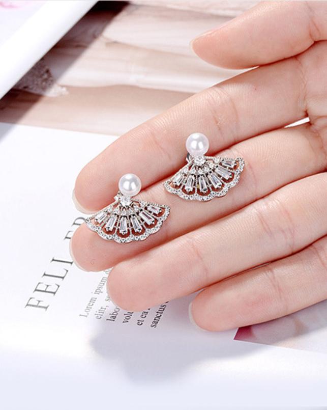 Bông tai ngọc đuôi công BHBT363