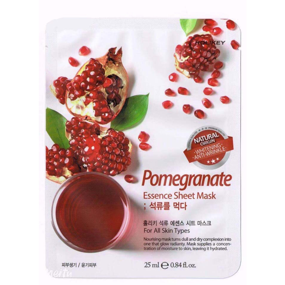 10 mặt nạ trắng da và chống lão hóa Holikey Pomegranate - Hàn Quốc Chính Hãng