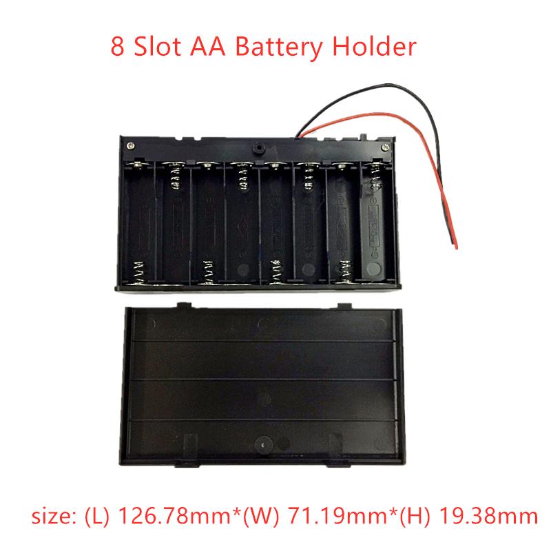 1/2/3/4/6/8 Khe cắm pin AA Hộp đựng pin AA Hộp đựng pin AA 1x 2x 3x 4x Hộp đựng pin AA có công tắc DIY Màu sắc: 1 CÁI